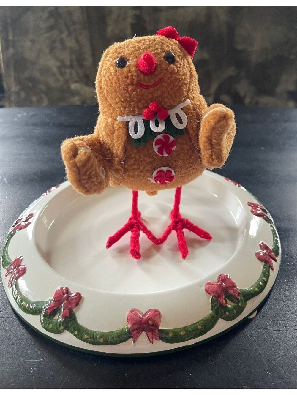 Christmas Gingerbread Bird Figurine